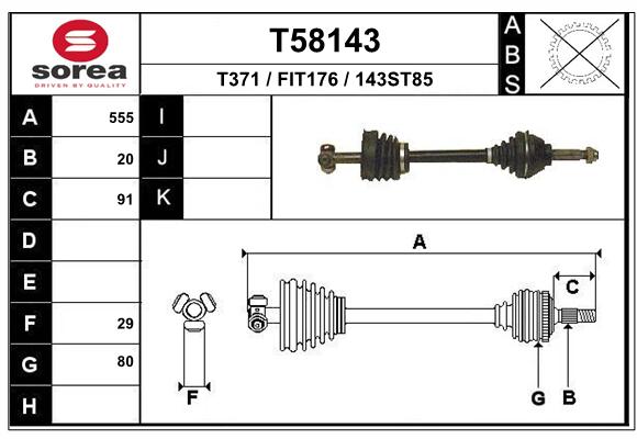 Transmission (Cardan) SEEAC FIT176