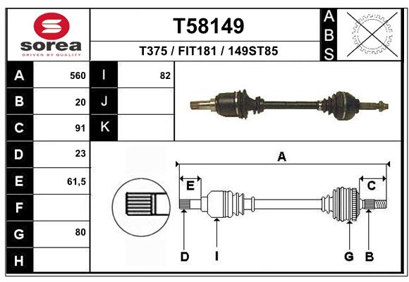 Transmission (Cardan) SEEAC FIT181