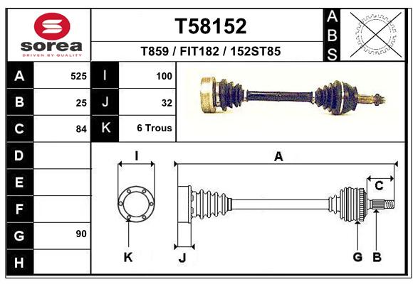 Transmission (Cardan) SEEAC FIT182