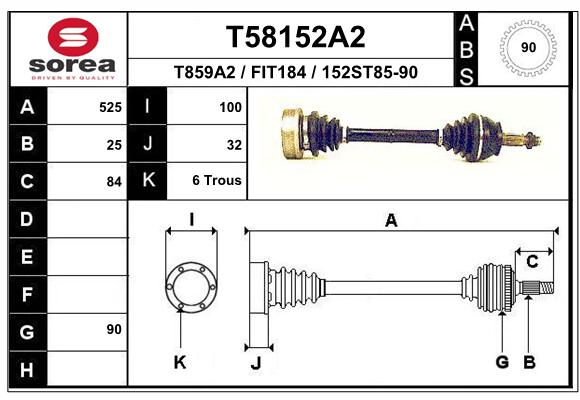 Transmission (Cardan) SEEAC FIT184