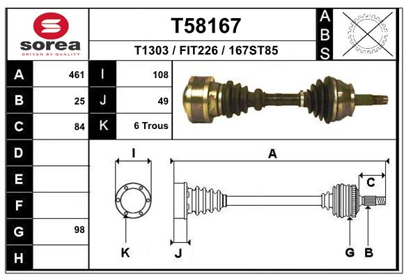 Transmission (Cardan) SEEAC FIT226