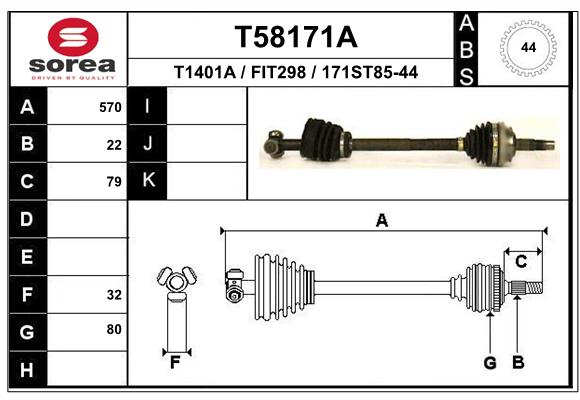 Transmission (Cardan) SEEAC FIT298