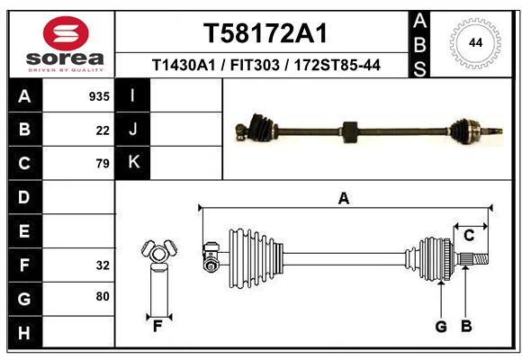 Transmission (Cardan) SEEAC FIT303