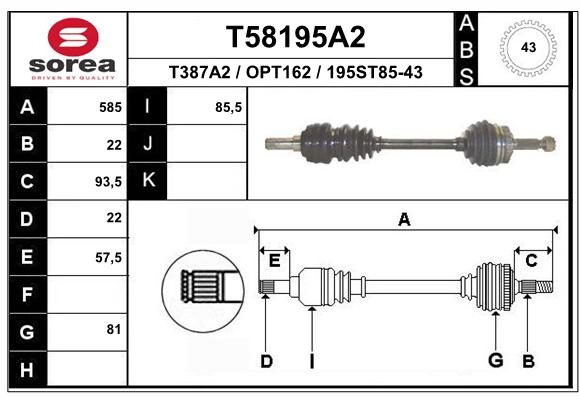 Transmission (Cardan) SEEAC OPT162