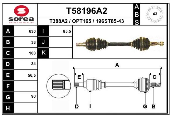 Transmission (Cardan) SEEAC OPT165