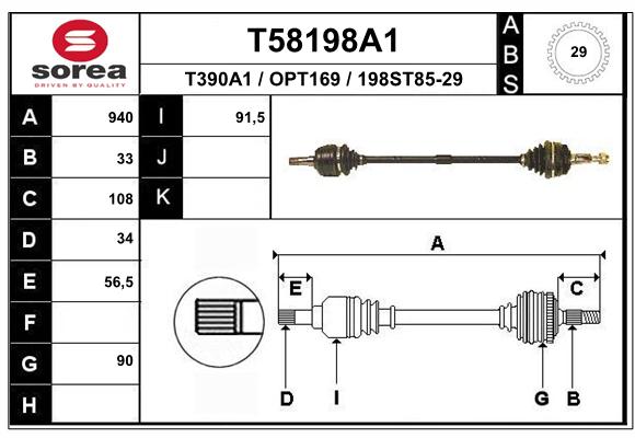 Transmission (Cardan) SEEAC OPT169