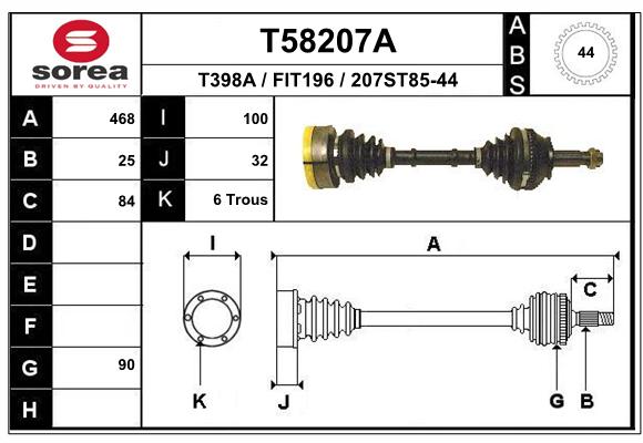 Transmission (Cardan) SEEAC FIT196