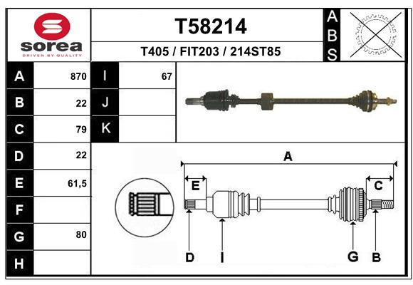 Transmission (Cardan) SEEAC FIT203