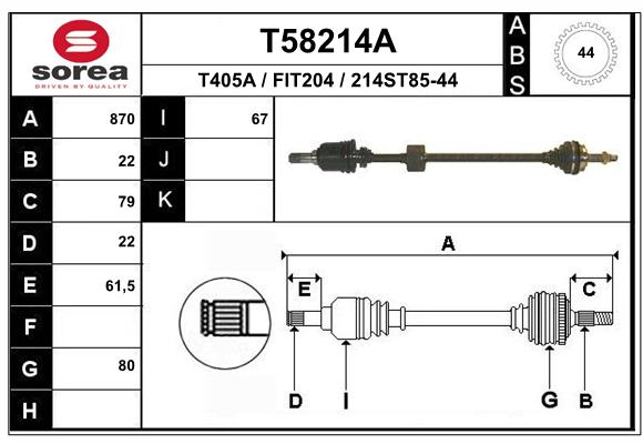 Transmission (Cardan) SEEAC FIT204