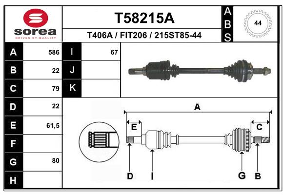 Transmission (Cardan) SEEAC FIT206