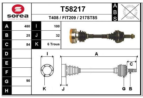 Transmission (Cardan) SEEAC FIT209