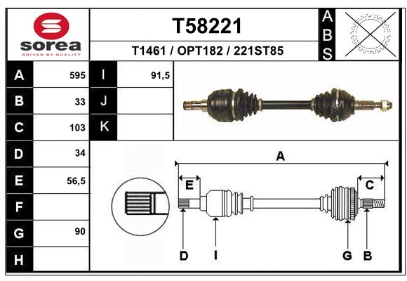 Transmission (Cardan) SEEAC OPT182