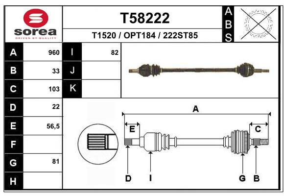 Transmission (Cardan) SEEAC OPT184