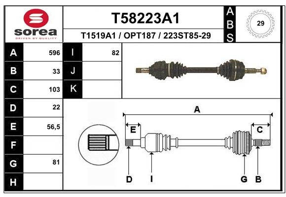 Transmission (Cardan) SEEAC OPT187