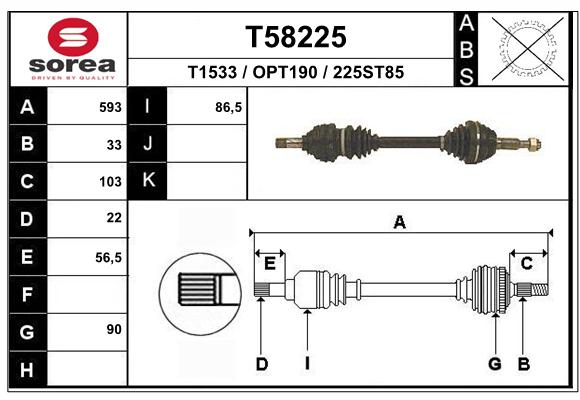 Transmission (Cardan) SEEAC OPT190