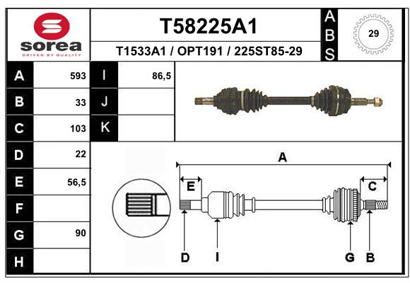 Transmission (Cardan) SEEAC OPT191