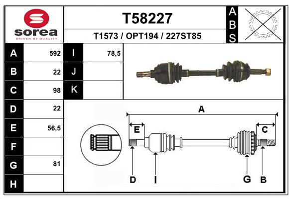 Transmission (Cardan) SEEAC OPT194