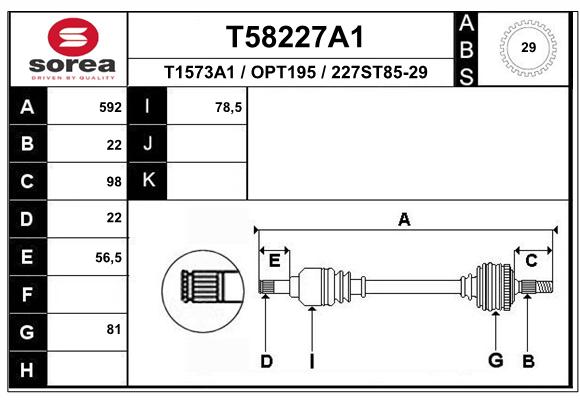 Transmission (Cardan) SEEAC OPT195