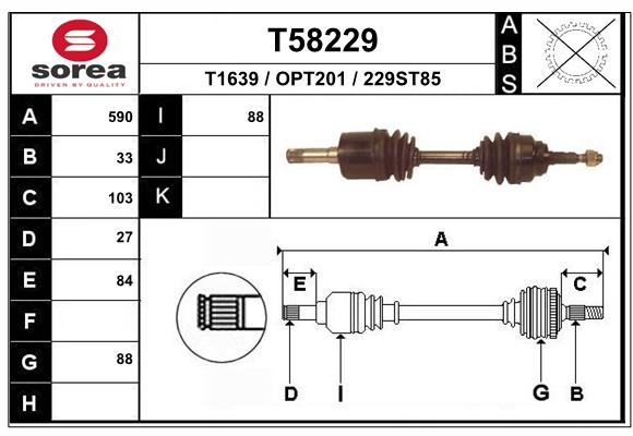 Transmission (Cardan) SEEAC OPT201