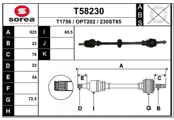 Transmission (Cardan) SEEAC OPT202