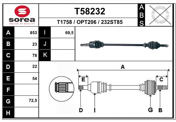 Transmission (Cardan) SEEAC OPT206