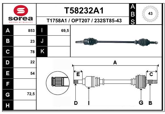 Transmission (Cardan) SEEAC OPT207