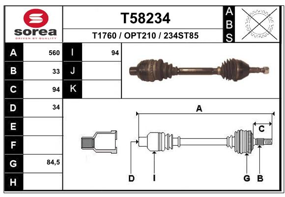 Transmission (Cardan) SEEAC OPT210