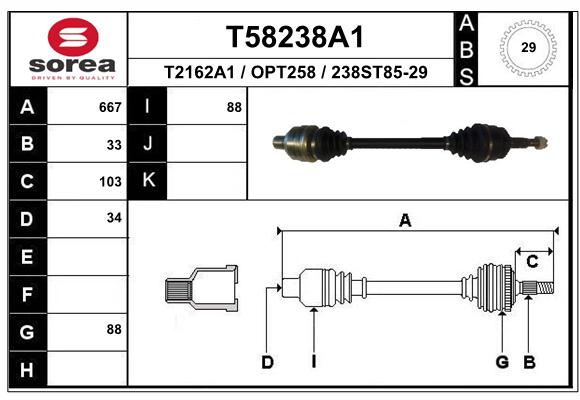 Transmission (Cardan) SEEAC OPT258