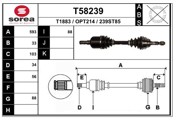 Transmission (Cardan) SEEAC OPT214