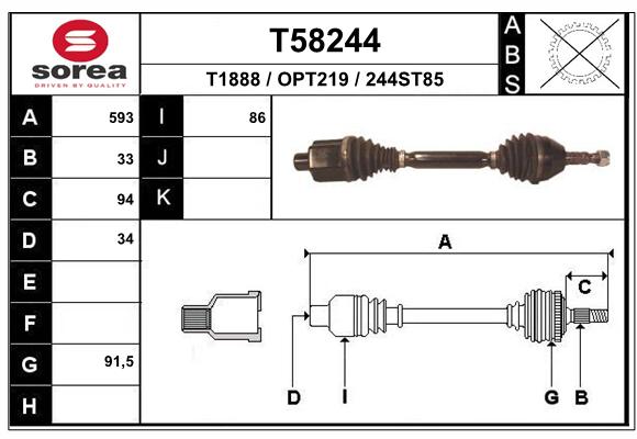 Transmission (Cardan) SEEAC OPT219