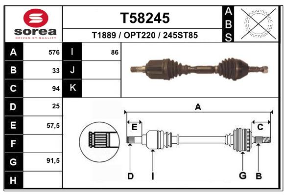 Transmission (Cardan) SEEAC OPT220