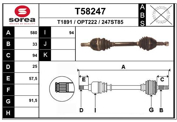 Transmission (Cardan) SEEAC OPT222