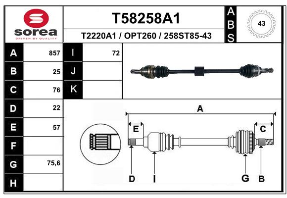 Transmission (Cardan) SEEAC OPT260