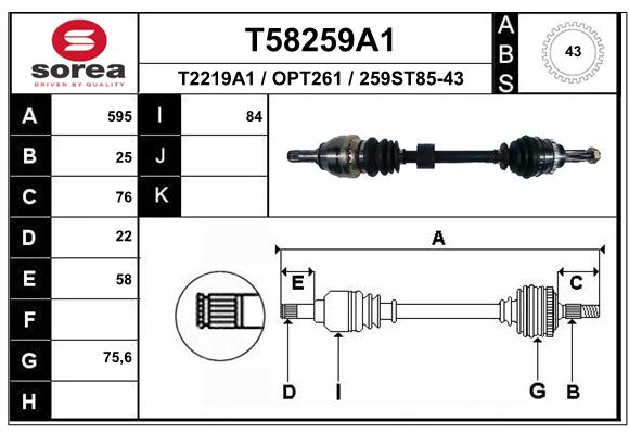 Transmission (Cardan) SEEAC OPT261