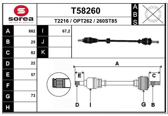 Transmission (Cardan) SEEAC OPT262