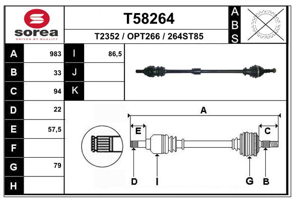 Transmission (Cardan) SEEAC OPT266