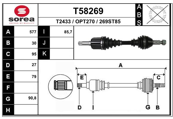 Transmission (Cardan) SEEAC OPT270