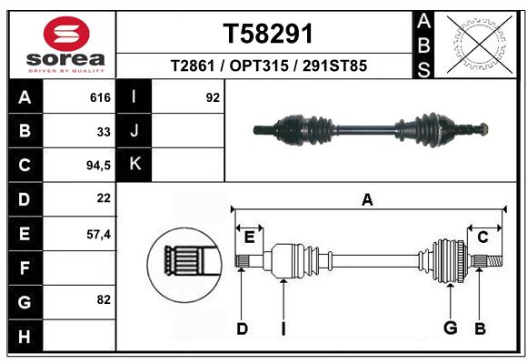 Transmission (Cardan) SEEAC OPT315