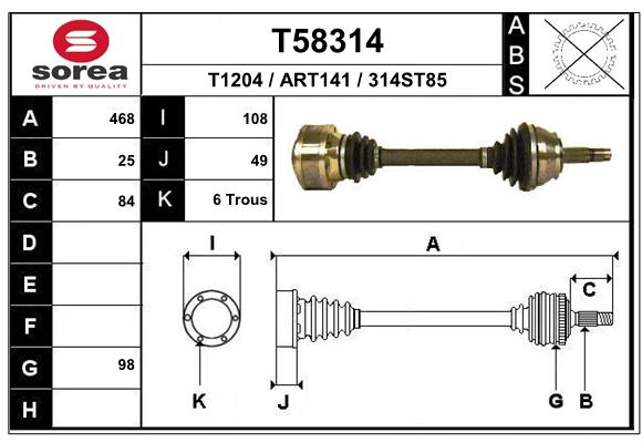 Transmission (Cardan) SEEAC ART141