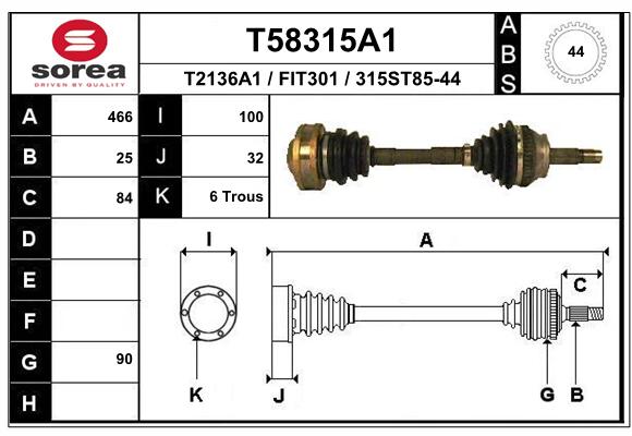 Transmission (Cardan) SEEAC FIT301