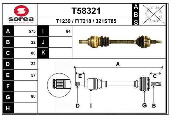 Transmission (Cardan) SEEAC FIT218