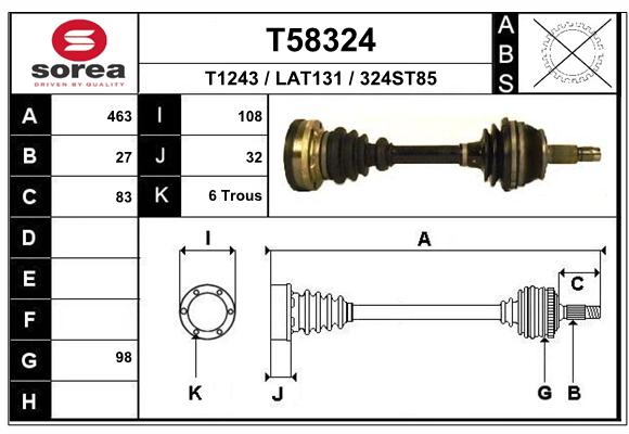 Transmission (Cardan) SEEAC LAT131