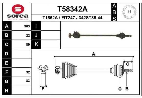 Transmission (Cardan) SEEAC FIT247