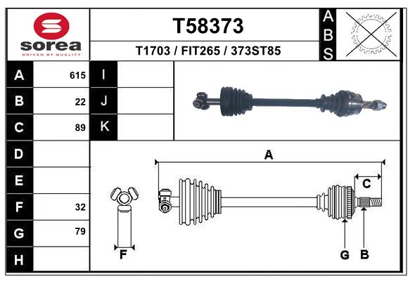 Transmission (Cardan) SEEAC FIT265