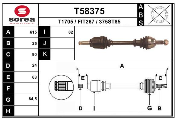 Transmission (Cardan) SEEAC FIT267