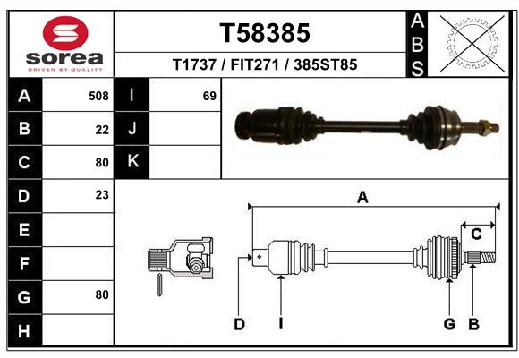 Transmission (Cardan) SEEAC FIT271