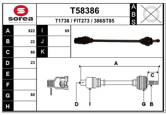 Transmission (Cardan) SEEAC FIT273