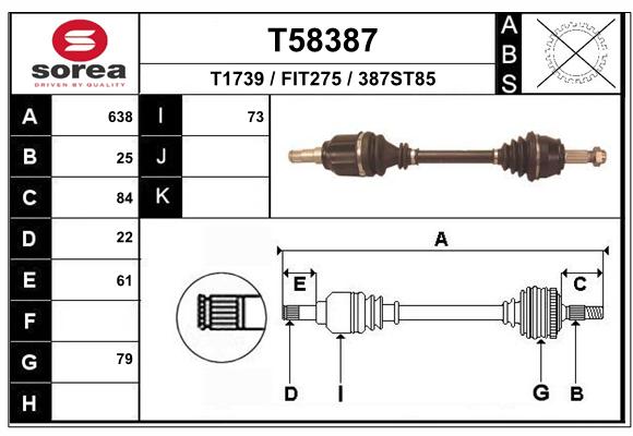 Transmission (Cardan) SEEAC FIT275