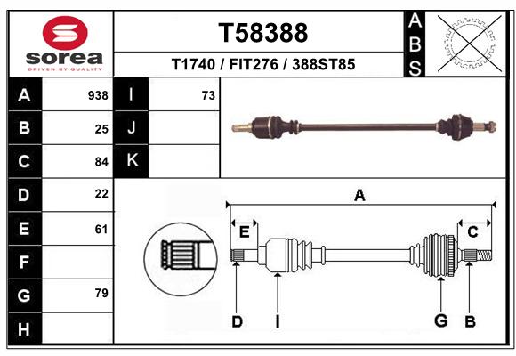 Transmission (Cardan) SEEAC FIT276