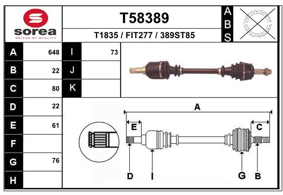 Transmission (Cardan) SEEAC FIT277